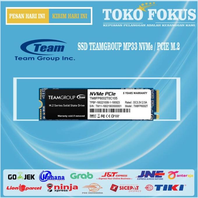 HARGA TERBAIK Team MP33 SSD NVMe M.2 / M2 256 GB - NVMe 256GB
