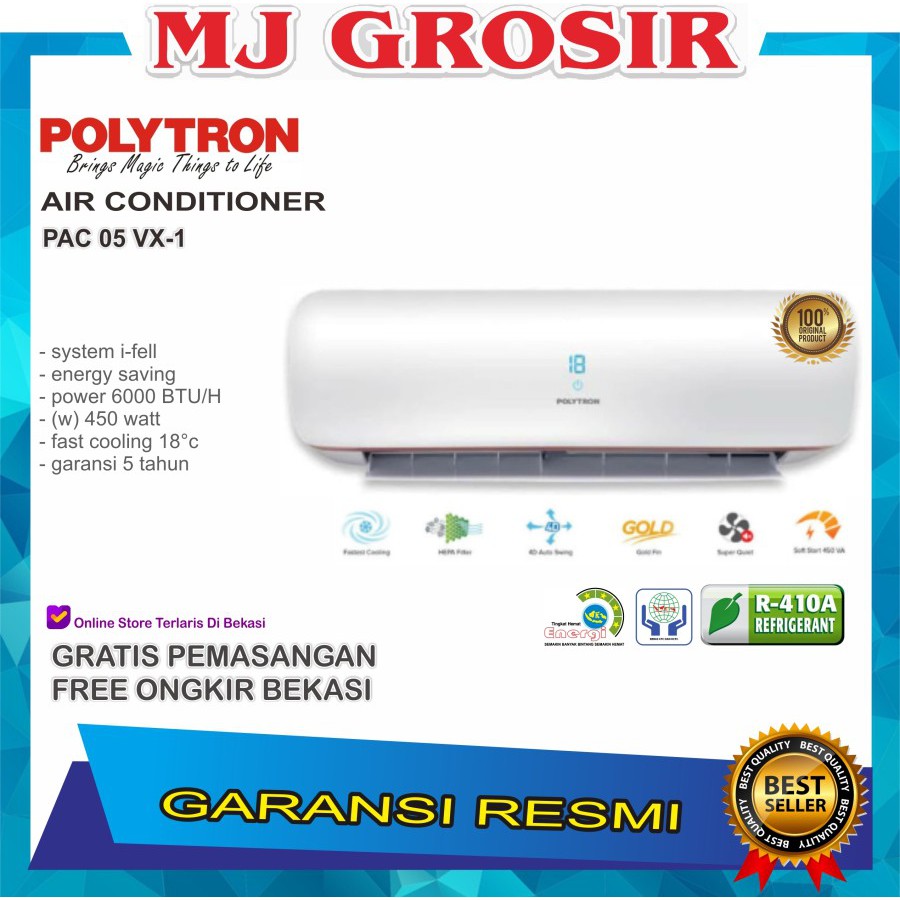 Ac Polytron Pac 05 Vx1 0 5pk 1 2 Pk Pasang R410 Neuva Ice Low Indonesia