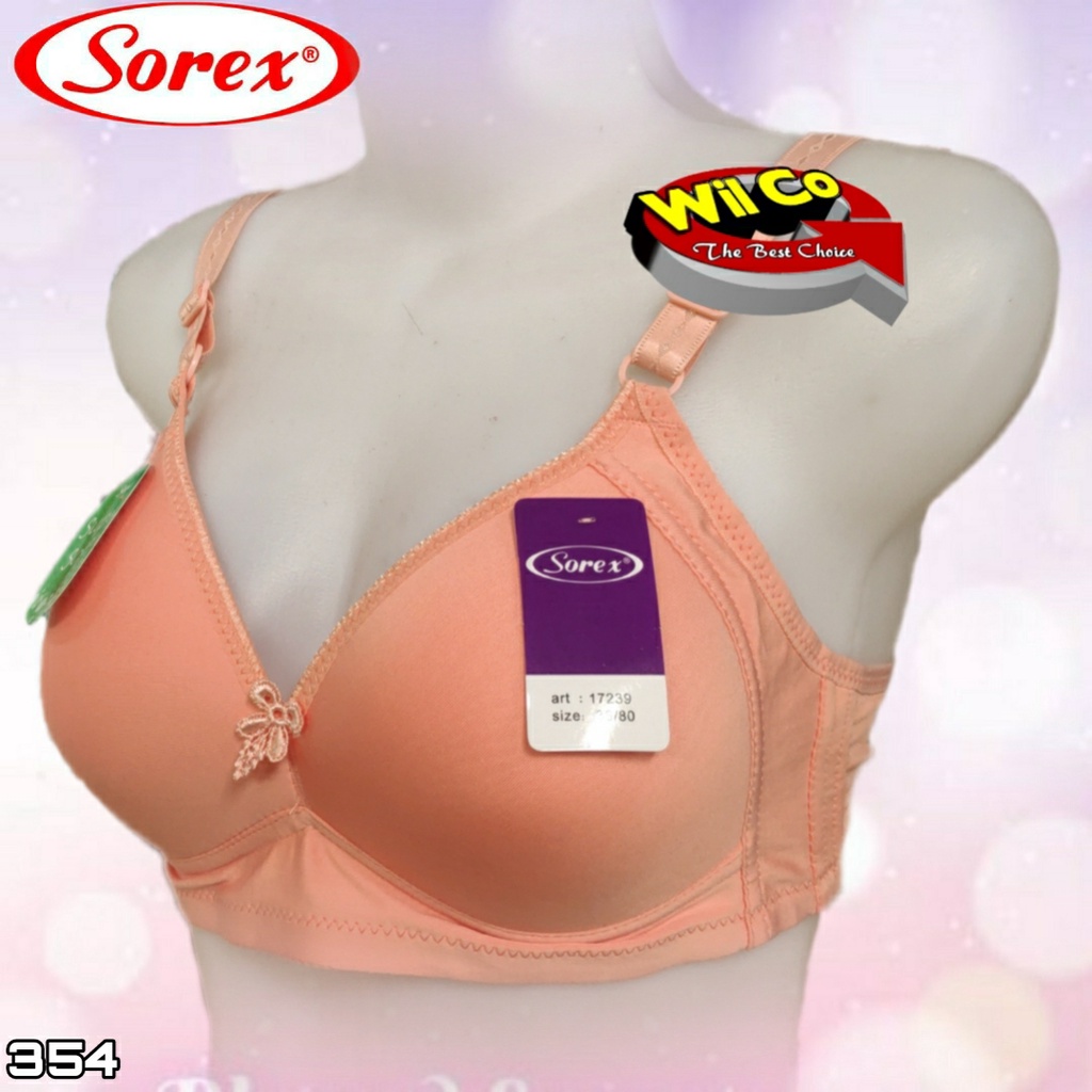 K354 - BRA/BH WANITA SOREX SUPER SOFT BUSA TANPA KAWAT CUP BESAR 36C - 42C TIGA PENGAIT