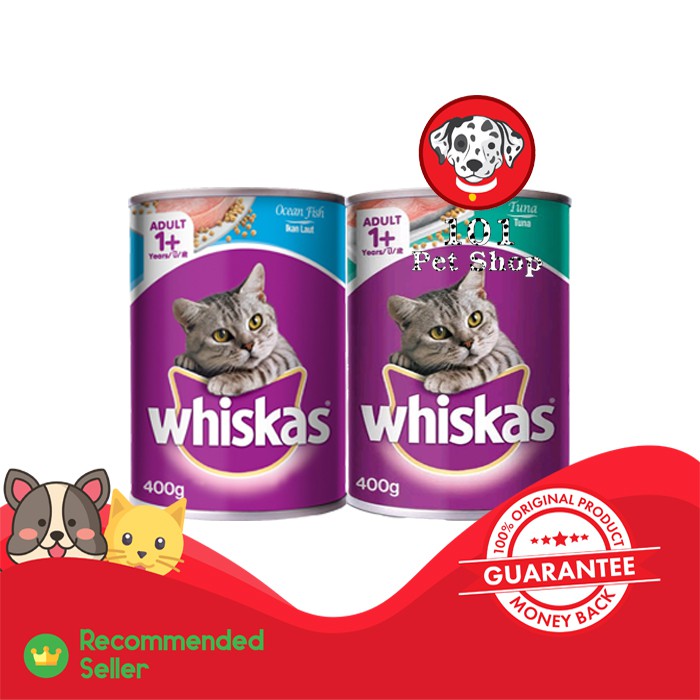 Makanan kucing Whiskas kaleng 400gr all varian