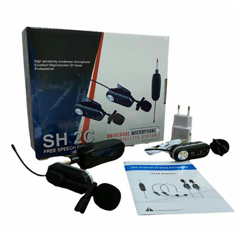 MIC WIRELESS HEADSET SHURE SH 2H 2 MIC HEADSET GARANSI 1 TAHUN