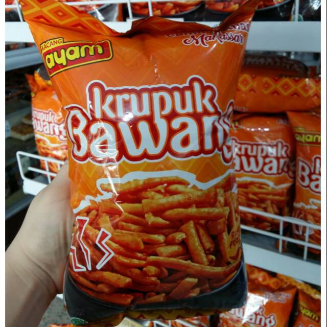 Jual Kerupuk Bawang Cap Kacang Ayam Gram Oleh Oleh Asli Khas Makassar Shopee Indonesia