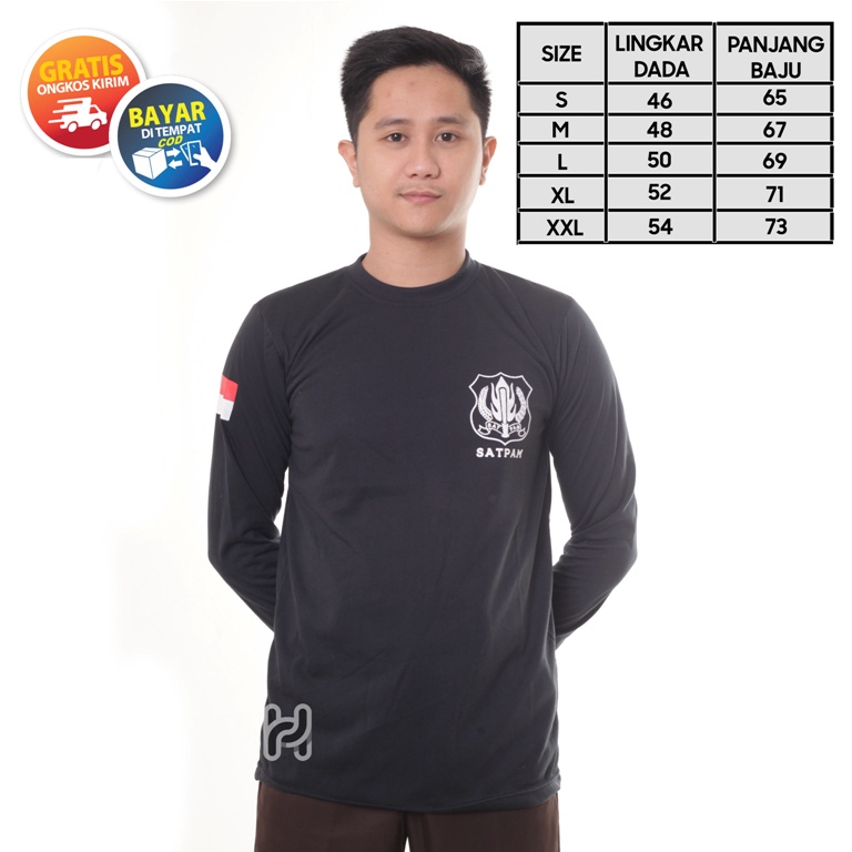 Security Kaos Satpam lengan Panjang Kaos Security Terbaru Kerah Pendek Tangan Panjang Satpam Terbaru