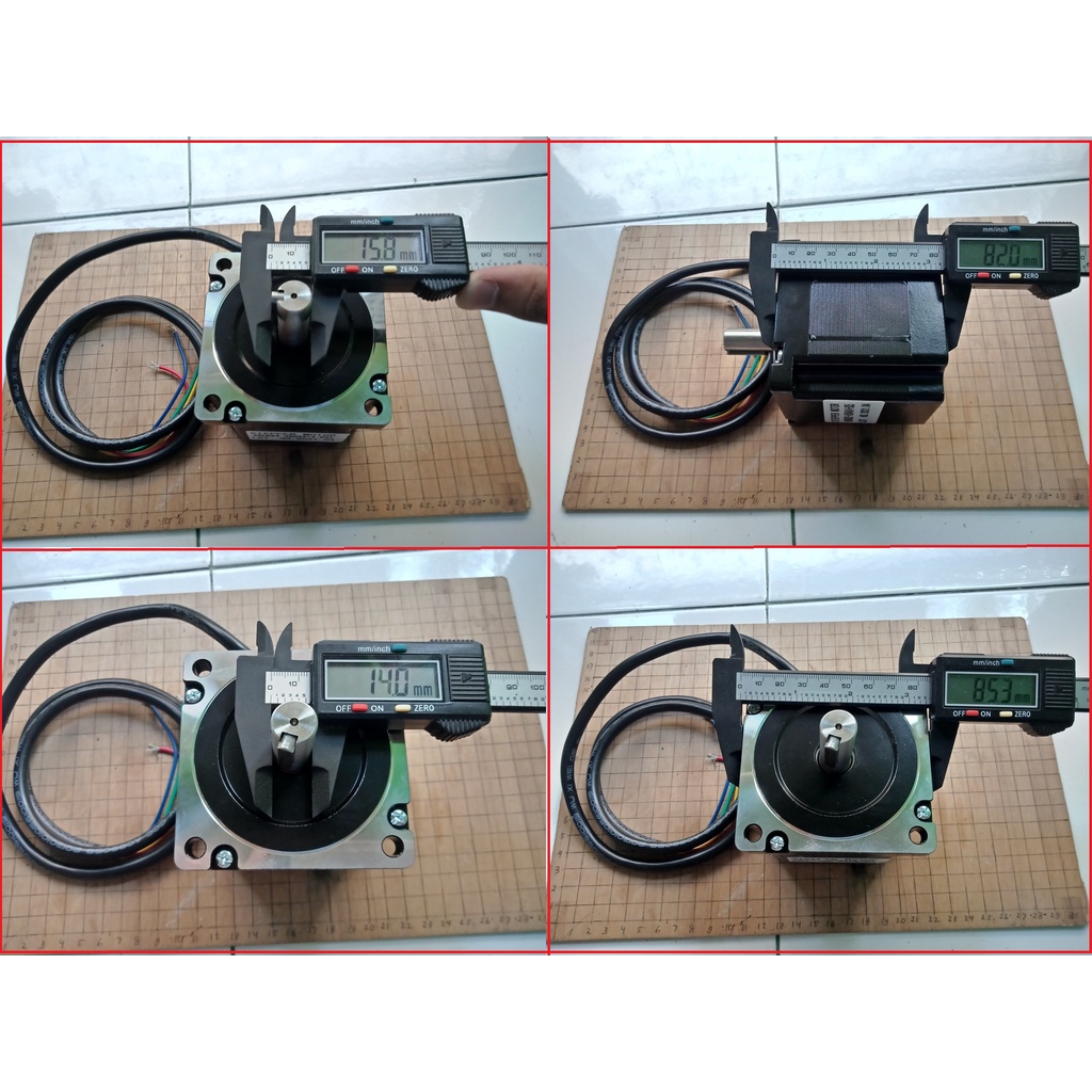 [HAEBOT] Motor Stepper Nema 34 86HS82 4.5Nm 82mm 4.5A Shaft 14mm CNC Laser Router Plasma Milling High Torque Mesin Robot Induksi Slider Mekanik Bipolar 2 Phase Fasa Coil Dinamo Penggerak