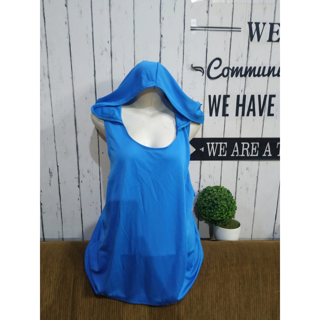 Clothing May - Rompi Zumba Polos Biru Original Senam Ibu-Ibu Olahraga Sport Wanita Vest Kekinian Terbaru Terlaris Viral Rompi Termurah Promo Big Sale Atasan Wanita Perempuan Cewek