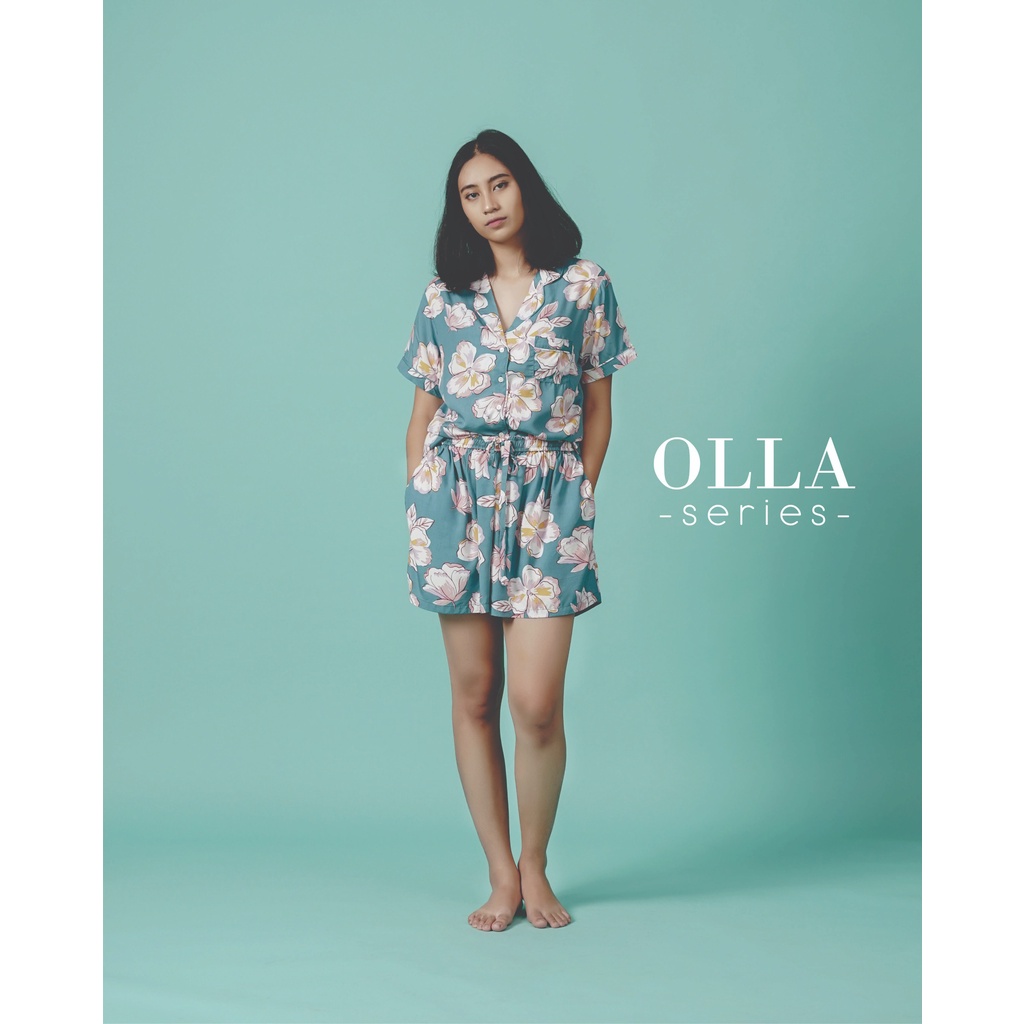 Piyama Olla series / One Set Rayon Pendek / Piyama Motif