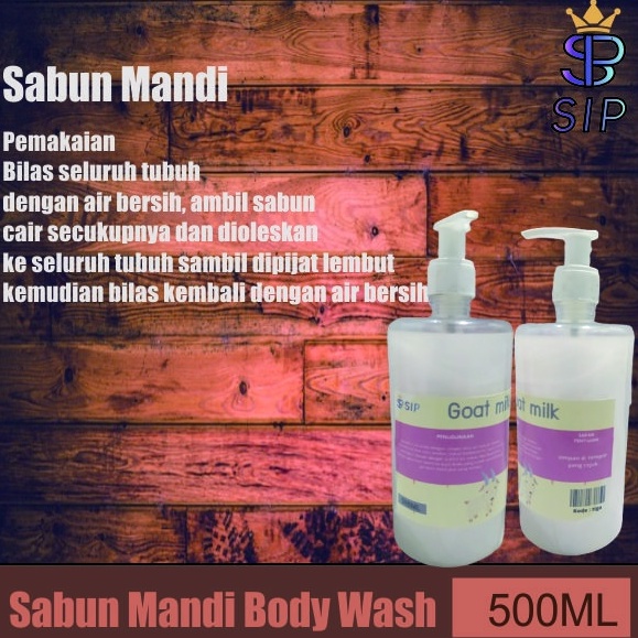 SABUN MANDI SABUN MANDI BODY WASH GOAT MILK  Moisturizing Shower Cream Goats Milk Body Cleanser / Sabun mandi cair botol Pump 500 ml