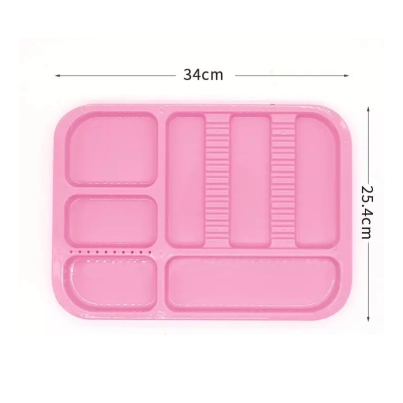 Dental tray sekat autoclavable plastik besar separator baki instrument alat gigi alas instrumen nampan neirbeken nierbeken