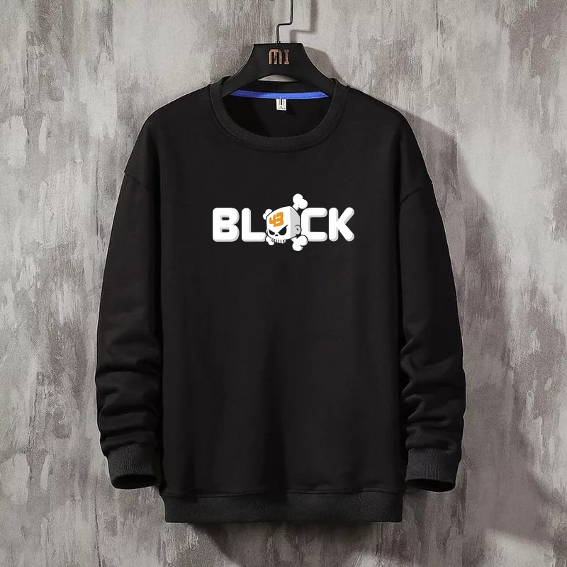 Sweater Pria Black Sweater pria terbaru simpel