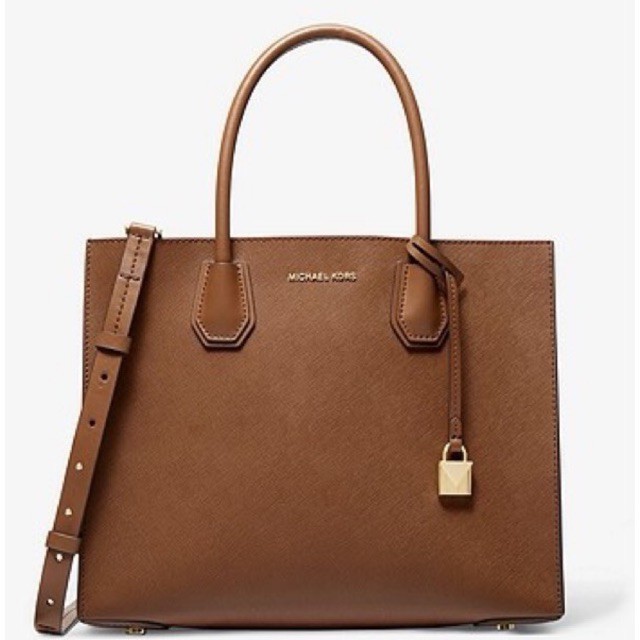 MICHAEL KORS MK Mercer Large Saffiano Leather Tote Bag Luggage