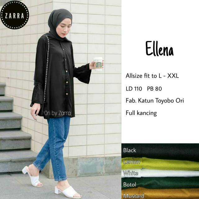 TERMURAH Tunik Polos Ellena Katun Toyobo