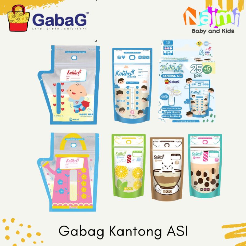 GABAG isi 30 pcs Kantong Kantung ASIP Asi Perah Susu Kolibri 100ml 120ml 150ml 180ml