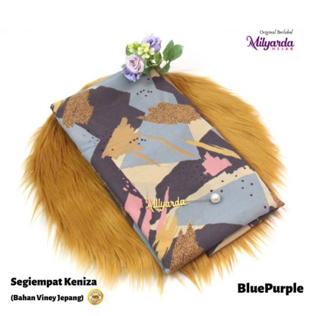 HIJAB MILYARDA SEGI EMPAT MOTIF KENIZA, KERUDUNG MILYARDA MOTIF KENIZA