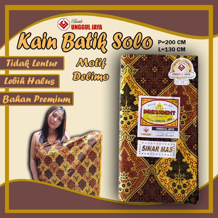 Kain Batik Premium Bahan Pakaian Batik Berkualitas Kain Jarik Meteran Kebat Solo Pekalongan Motif 7