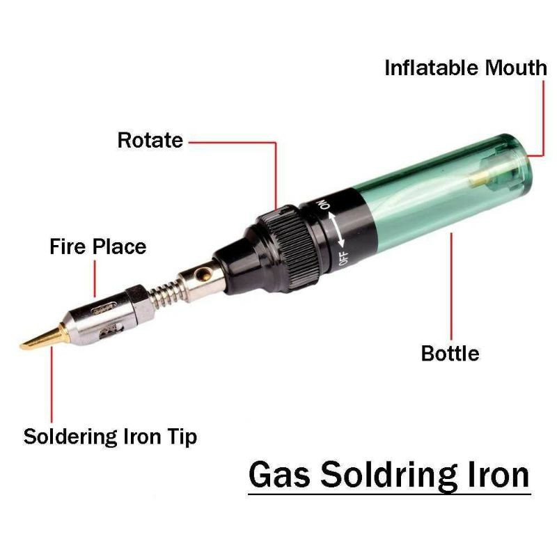 Set Solder Las Patri Portable Iron Pen Gas Butane Torch 1300C