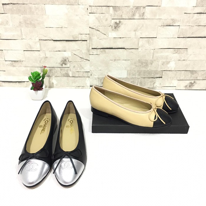 Sepatu Chanel Ballerina Flat Shoes Mirror Quality