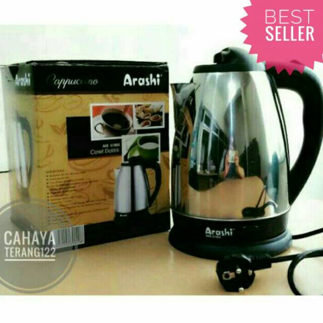 Teko listrik Ketel listrik Ceret listrik 1,8 liter Arashi