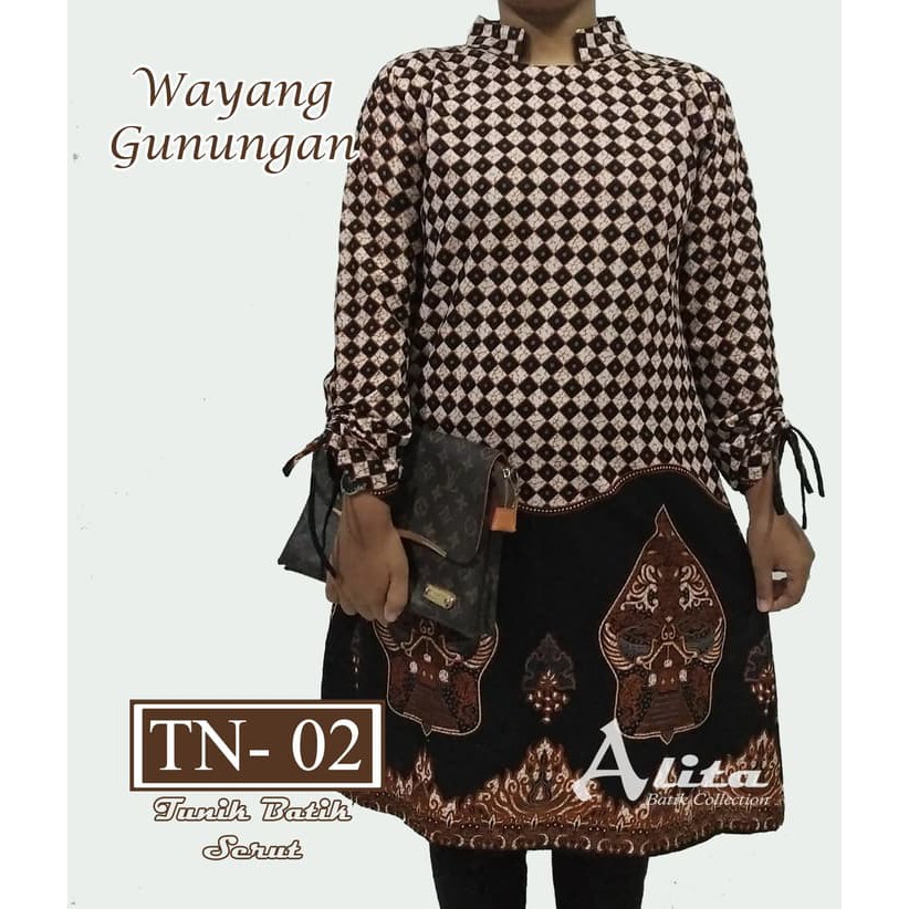 Tunik Batik Wanita Dress Batik Baju Atasan Blouse Batik Wanita 02