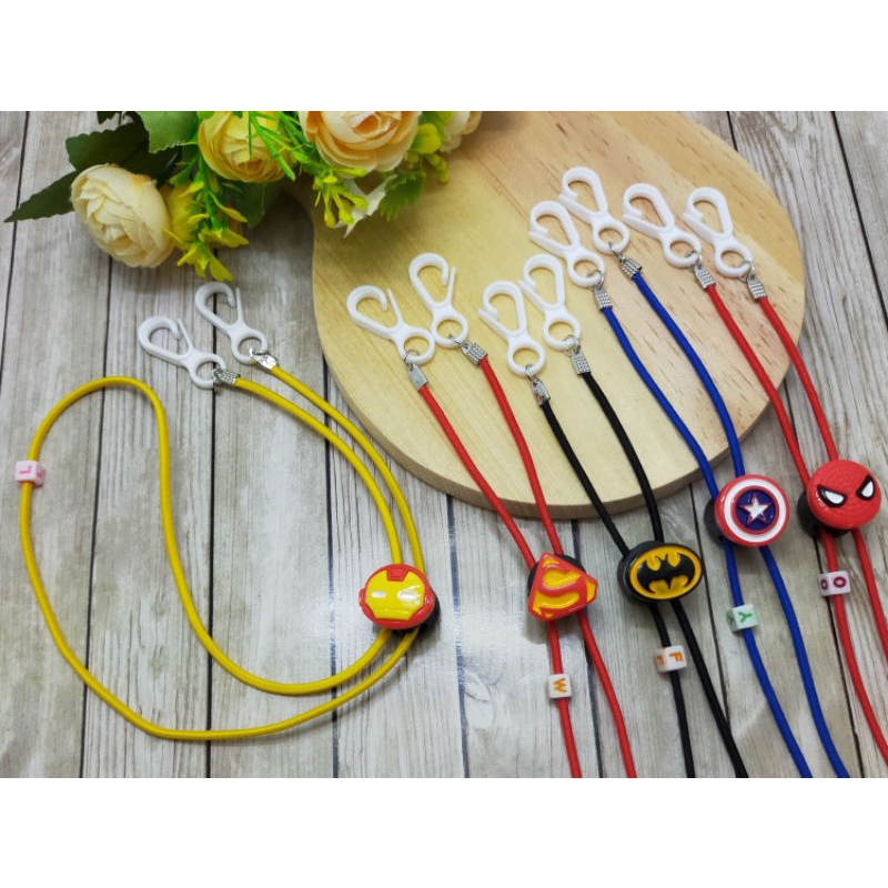 Strap MaskerSuper Hero Premium Series Strap Masker Cowok Strap Masker Tali Elastis Strapmasker 2in1 