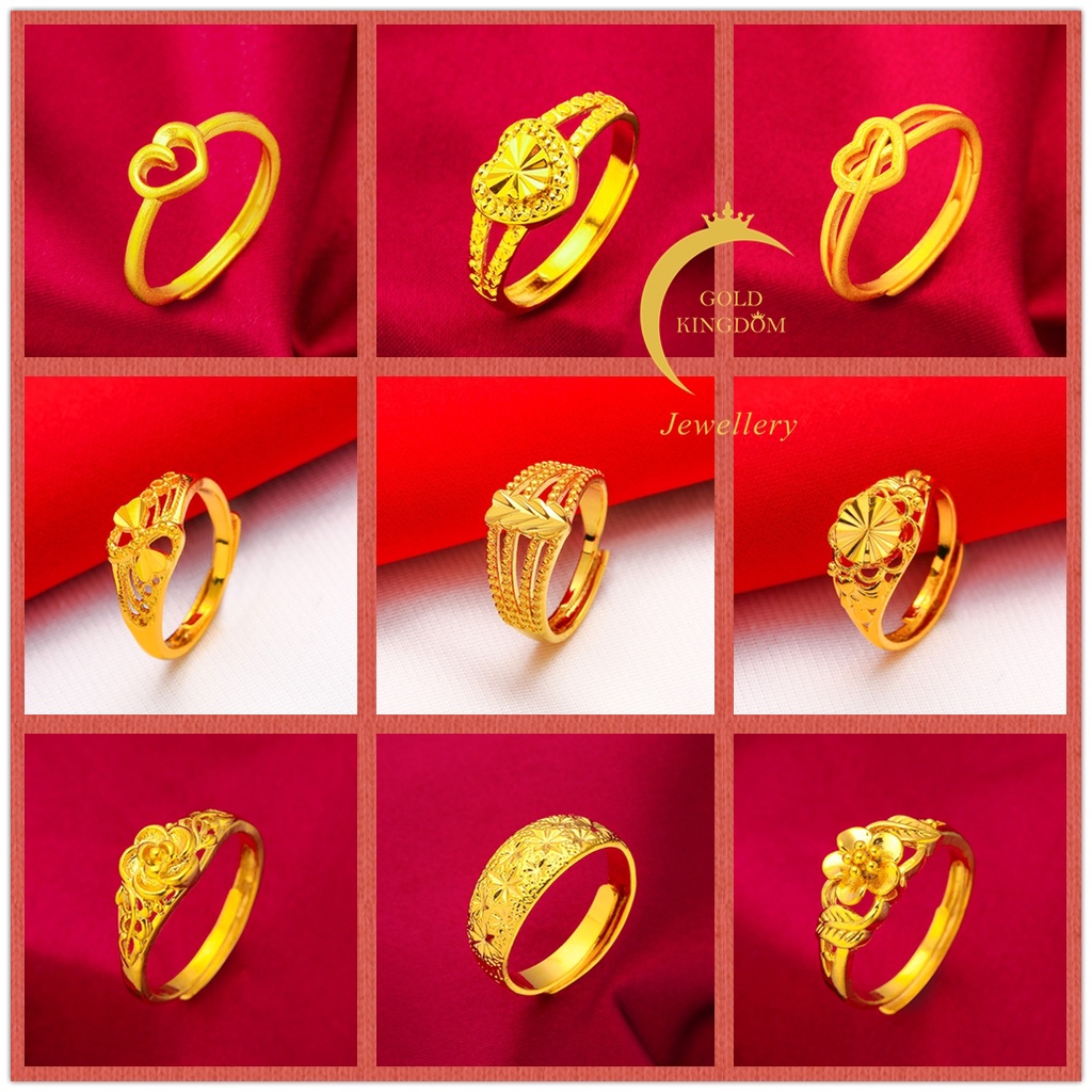 Cincin Emas Asli Kadar 700 Dewasa Desain 24K  Disesuaikan Gaya Minimalis Untuk Wanita