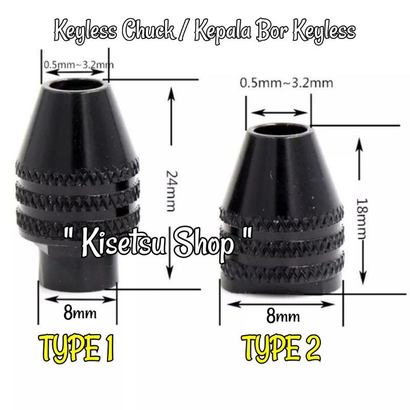 KEPALA BOR KEYLESS / CHUCK KEYLESS BOR MINI DRILL GRINDER UNIVERSAL