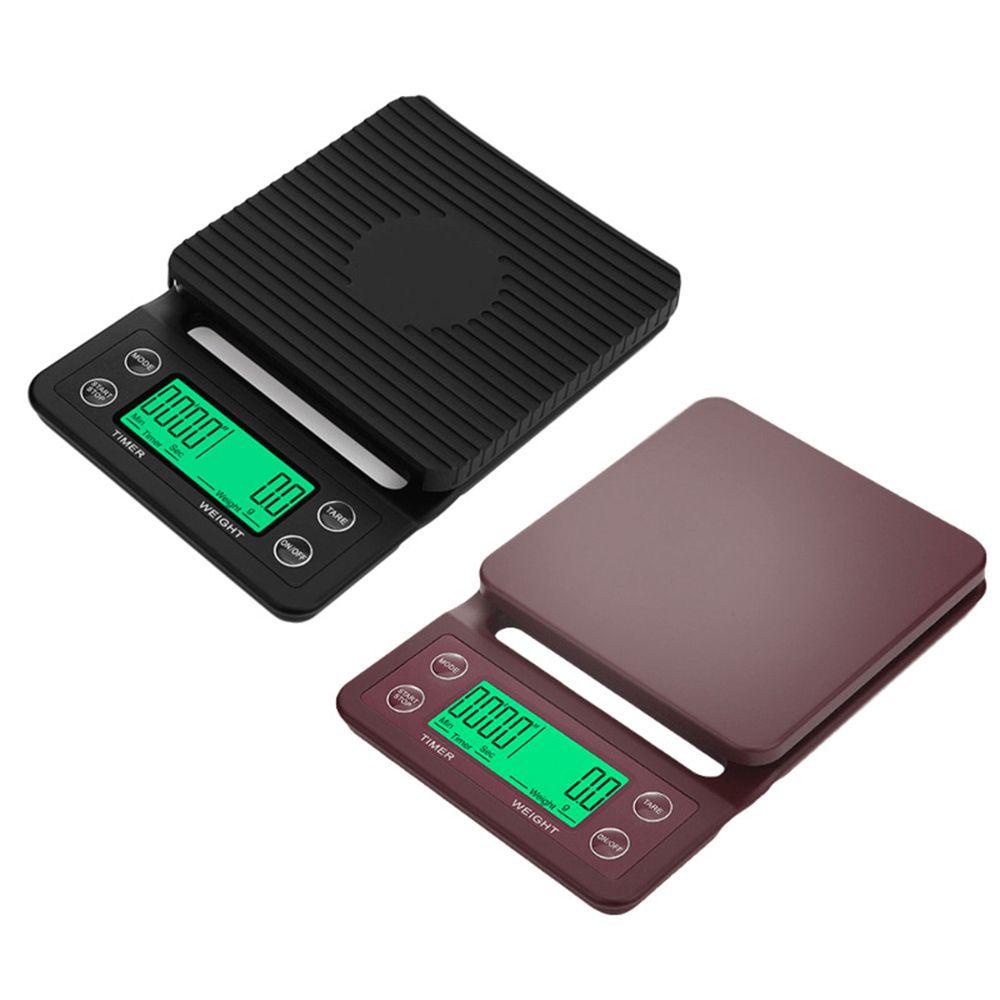 Top Drip Coffee Scale High Precision Dengan Timer Timbangan Elektronik LCD Pintar