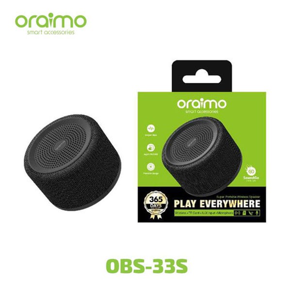 Oraimo Speaker Bluetooth / Wireless Obs-33S Oraimo Hitam Black