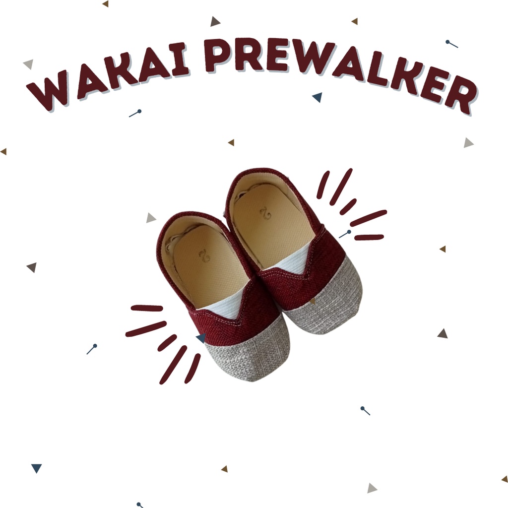 sepatu bayi anak cewek cowok 0 12 6 18 bulan sepatu bakpao anak prewalker bayi WAKAI PREWALKER