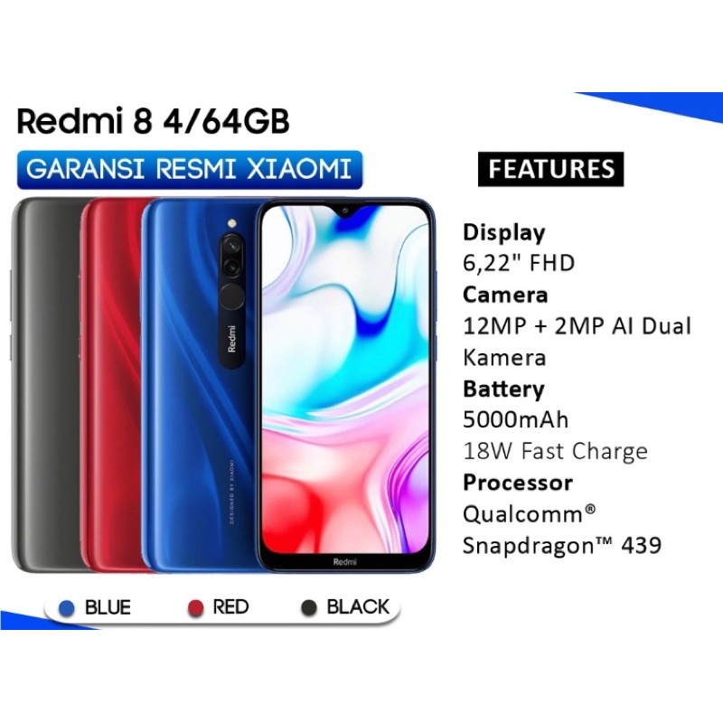 HP XIAOMI REDMI 8 4/64GB PROMO MURAH BEKAS