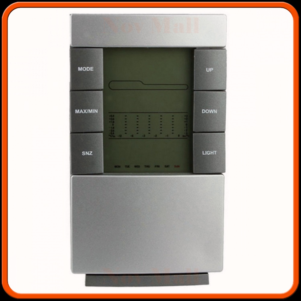 Weather Station Humidity Temperature Alarm Clock Jam Alarm - 3210