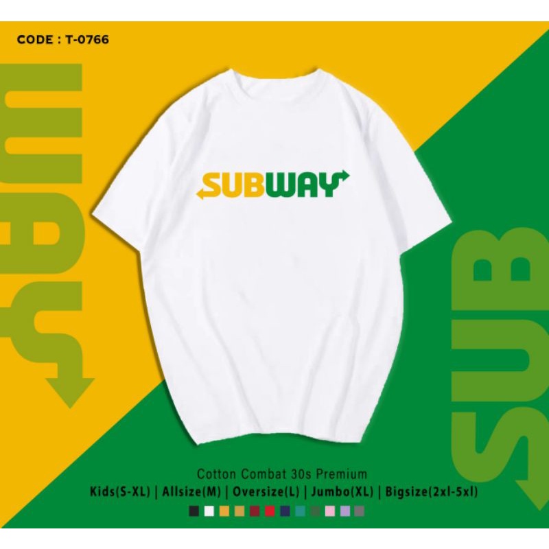 KAOS SUBWAY/T-SHIRT SUBWAY OVERSIZE UNISEX