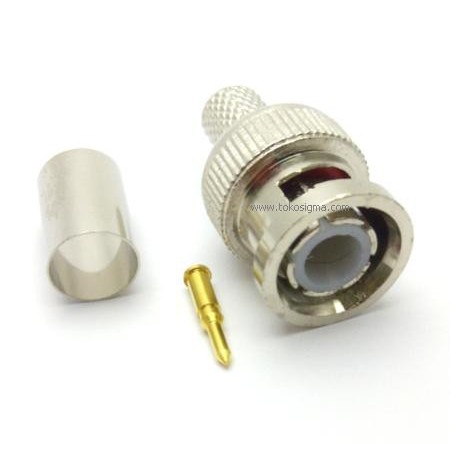 2pcs BNC MALE PLUG CRIMP COAXIAL RG-58