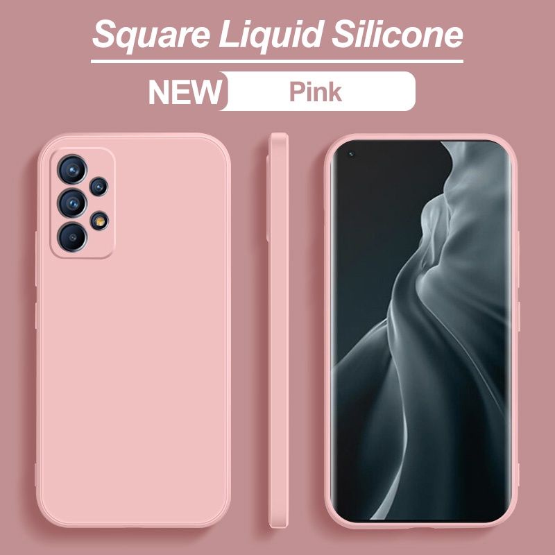 BARA 2 | Soft Case Samsung Galaxy A Series A20 A30 M10S A30S A50 A50S A51 M40S A52 A52S A53 A71 A72 A73 4G/5G Casing Square Liquid Silicone