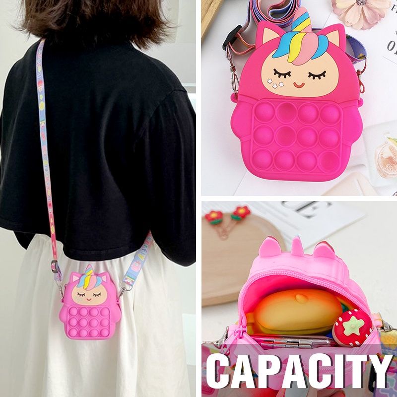 TAS ANAK POP IT JELLY / TAS POP IT ANAK SELEMPANG UNICORN / TAS POP IT ANAK TERMURAH - P-037