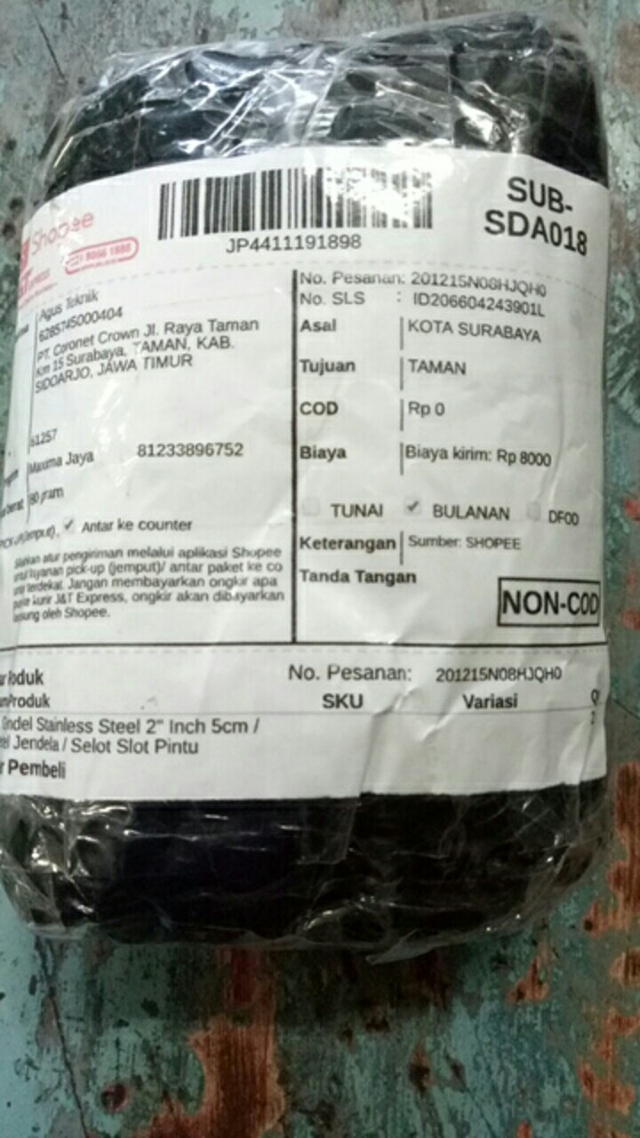 Hl Grendel Stainless Steel 2 Inch 5cm / Grendel Jendela / Selot Slot Pintu