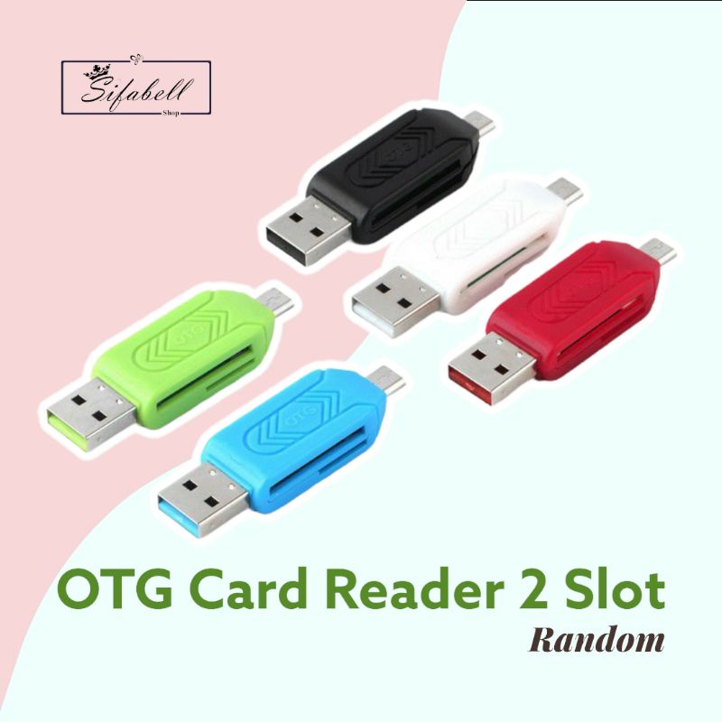 USB OTG Card Reader Mini 2in1 Micro SD Mini transfer data Adapter Memory HP