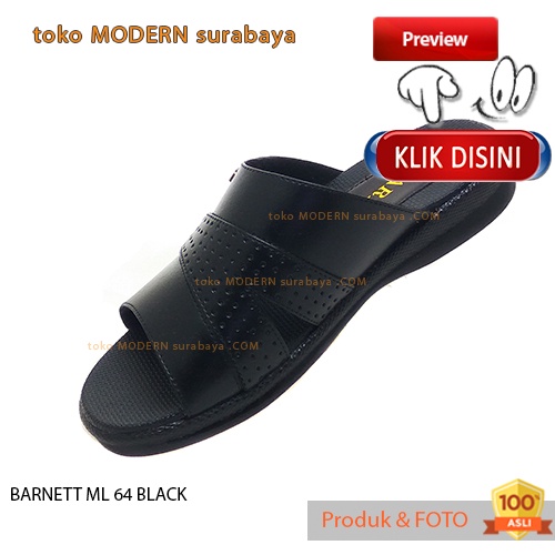 BARNETT ML 64 BLACK sandal pria casual slide selop