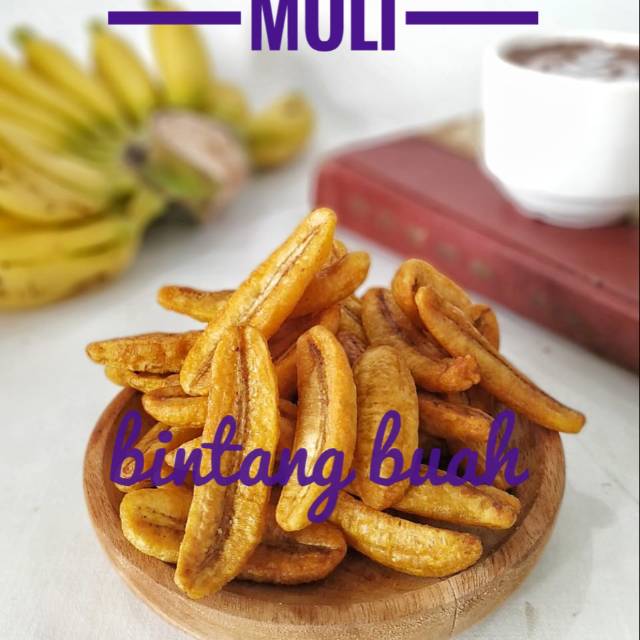 

Keripik Pisang Muli Bintang Buah khas lampung enak dan renyah, rasa original 100 gram