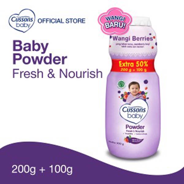 [200+100GR] Cussons Baby Powder 200 Gram | Bedak Bayi