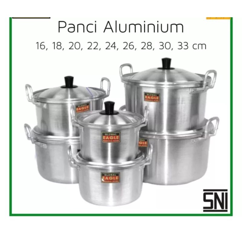 [ ⭐⭐⭐⭐⭐ ] Panci aluminium tebal TL eagle 16/18/20/22/24/26/28/30/33 cm