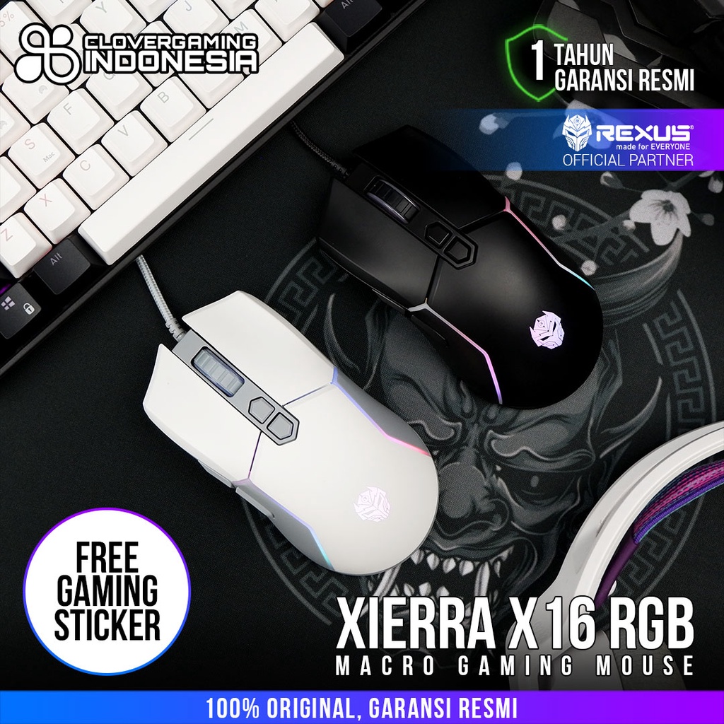 Rexus Xierra X16 RGB - X 16 X-16 Macro Gaming Mouse