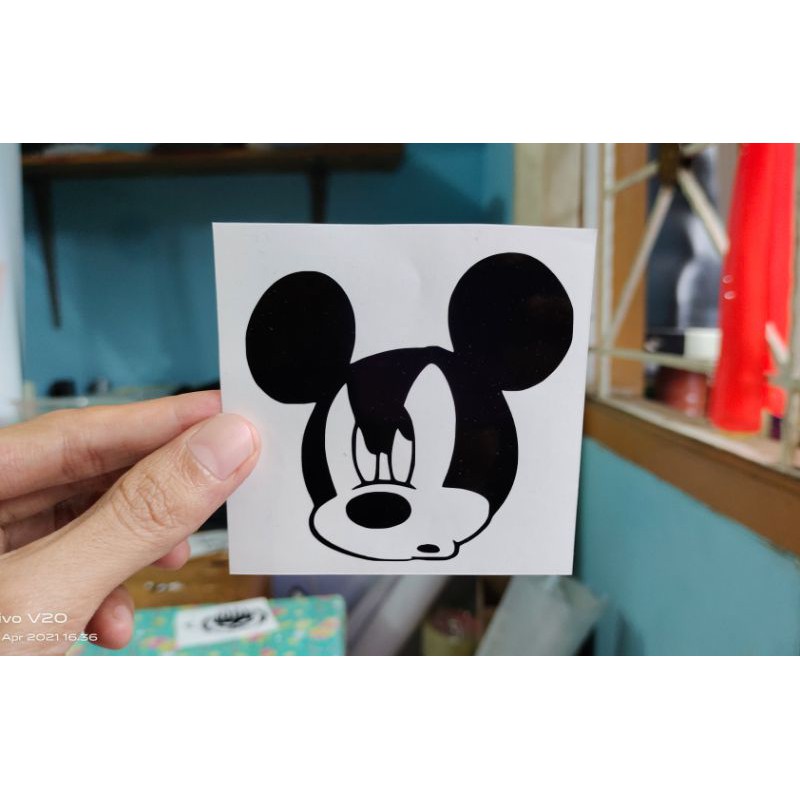

stiker Mickey mouse 4 custom cutting stiker murah