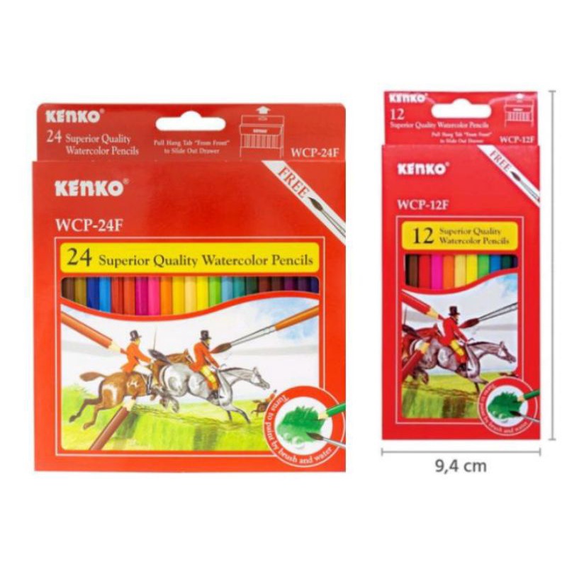 

Kenko Pensil Warna WCP 24F / 12F - Water Colour Pencil 24pcs / 12 pcs