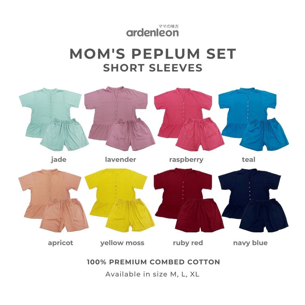 Ardenleon Mom's Peplum Set Short Sleeves (Setelan Dewasa Pendek)