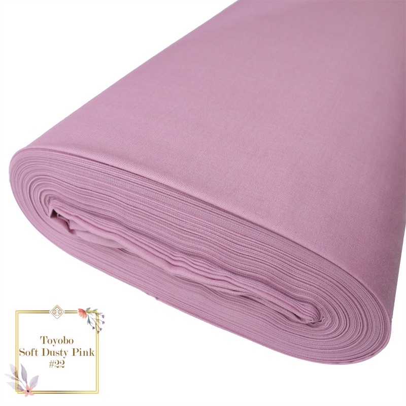 [PROMO!!] KAIN KATUN TOYOBO EXCLUSIVE ROYALMIX PREMIUM ORIGINAL PER-0.5M TERMURAH TOYOBO FODU FD ORI-Soft Dusty Pink