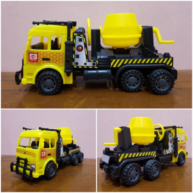 Mainan Mobil Truk Semen - Mainan Mobil Konstruksi Bangunan - Mainan Mobil Molen Semen