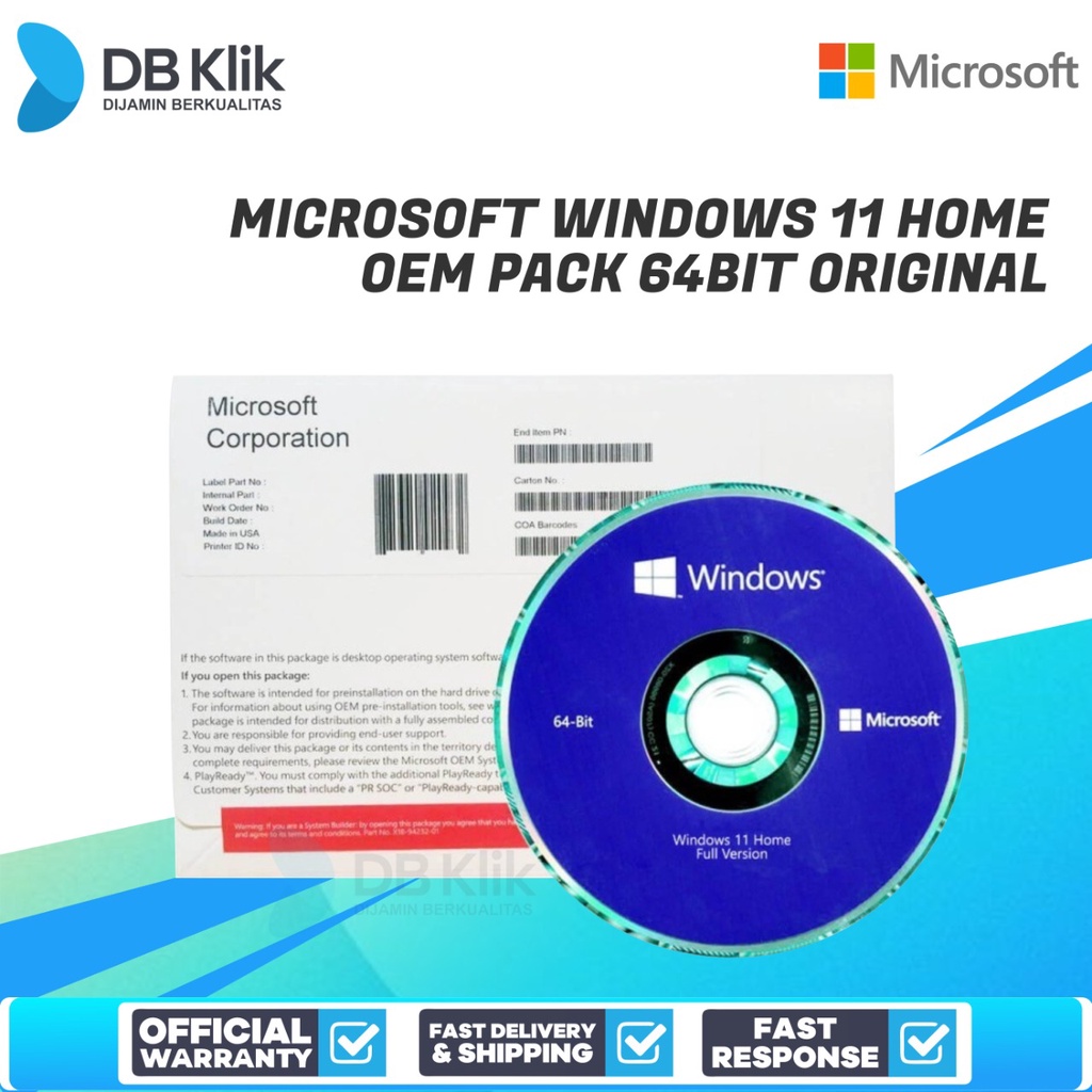 Microsoft Windows 11 Home OEM Pack 64Bit Original - Win 11 Home