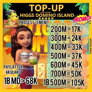 Promo Topup Koin Coin Chip Higgs Domino Island Shopee Indonesia