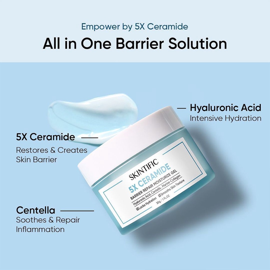 [30ml] Skintific 5X Ceramide Barrier Repair Moisturize Gel