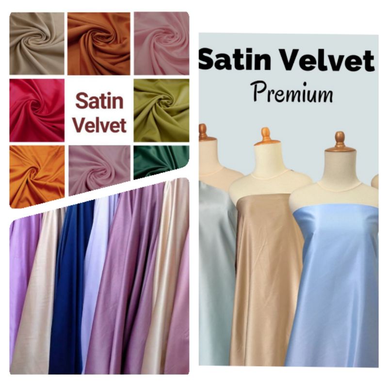 kain satin Velvet premium